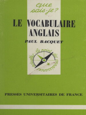cover image of Le vocabulaire anglais